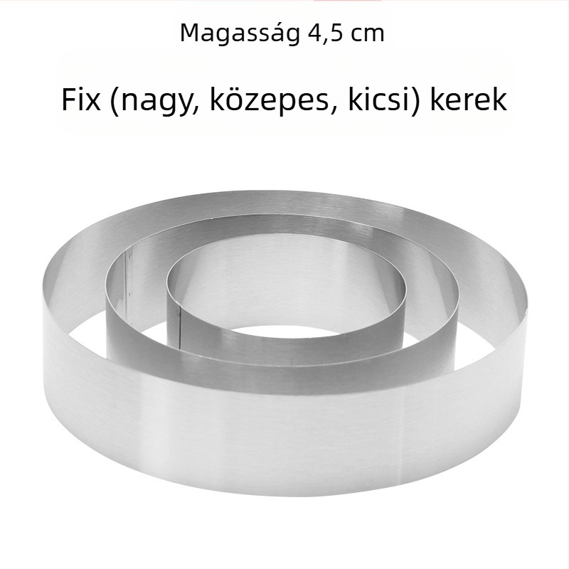Ha rozsdamentes acélból készült mousse kört, kereket, kézzel állítható torta kör tortaformát keresel, DIY több alakú szívet