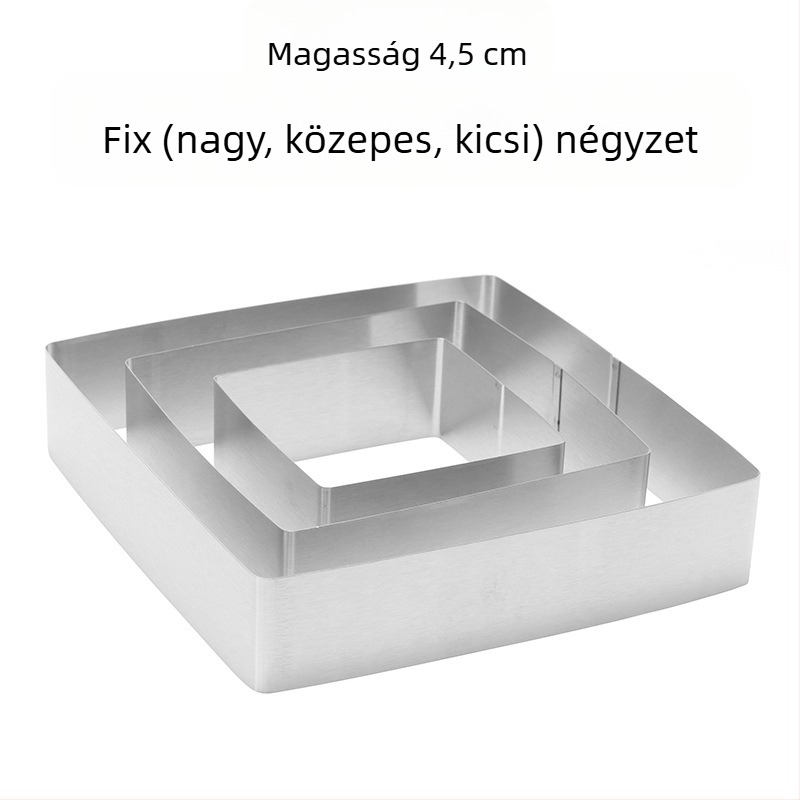 Ha rozsdamentes acélból készült mousse kört, kereket, kézzel állítható torta kör tortaformát keresel, DIY több alakú szívet
