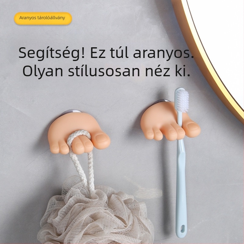 Kis piros könyv hüvelykujj aranyos tapadókorongos lábujjak fogkefetartó internetes híresség horog vicces személyiség elektromos fogkefetartó