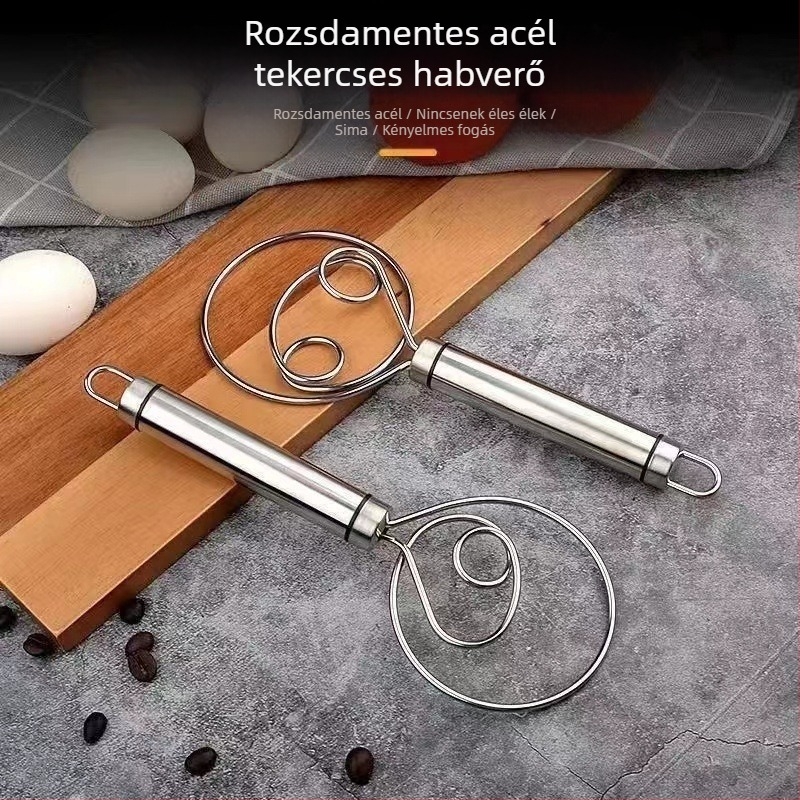 Rozsdamentes acél tésztakészítő és tésztakeverő kézi tésztaverő és tésztakészítő eszköz keverőpor pálcikával