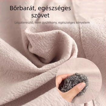 Új stílusú egyszerű vászon kötény konyhai háztartási főzés lélegző olajálló női derék munka virágos munkaruha