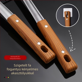 Rozsdamentes acél spatula szűrőedény sütőlapát leveslefolyó teljes háztartási konyhai eszközkészlet főzőedénykészlet kanál öt darabos készlet