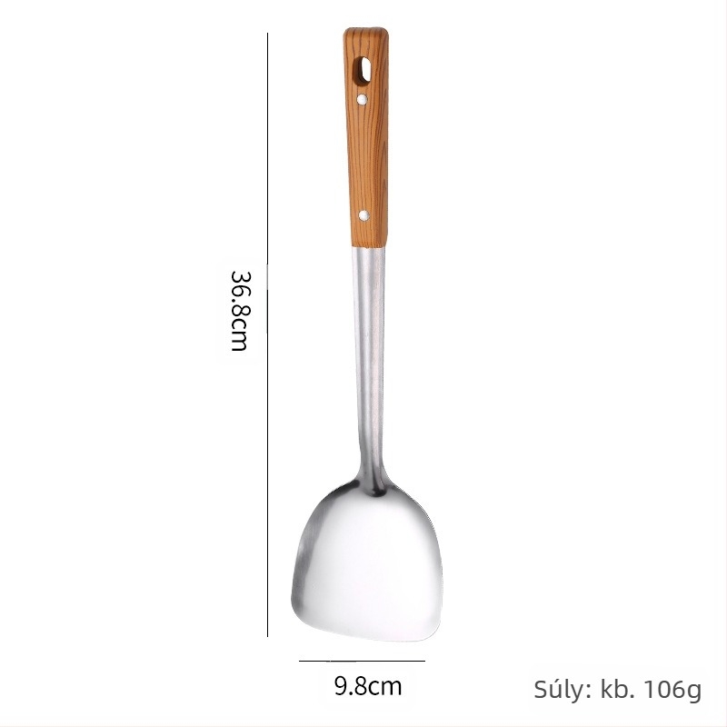 Rozsdamentes acél spatula szűrőedény sütőlapát leveslefolyó teljes háztartási konyhai eszközkészlet főzőedénykészlet kanál öt darabos készlet