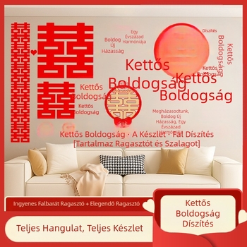 Esküvői száz boldog kép falmatrica öltöny teljes fal boldog szó esküvői szoba elrendezés nappali hálószoba fotó háttér fal száz boldog kép