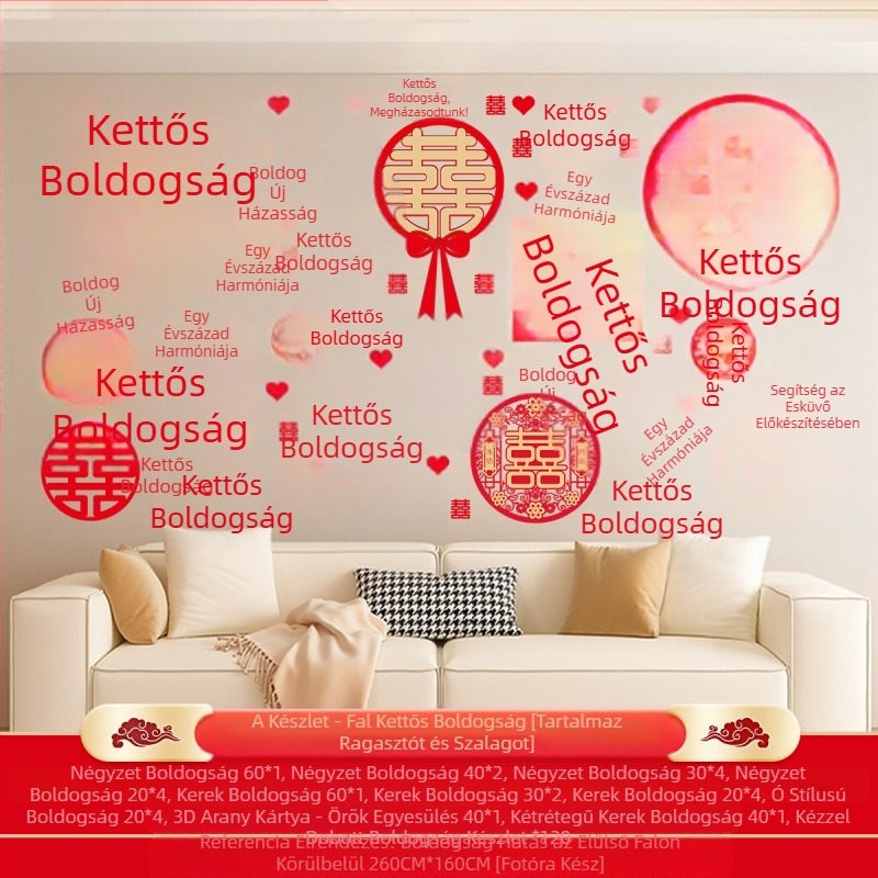 Esküvői száz boldog kép falmatrica öltöny teljes fal boldog szó esküvői szoba elrendezés nappali hálószoba fotó háttér fal száz boldog kép