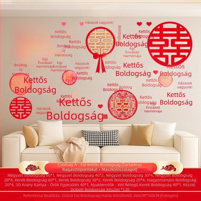Esküvői száz boldog kép falmatrica öltöny teljes fal boldog szó esküvői szoba elrendezés nappali hálószoba fotó háttér fal száz boldog kép