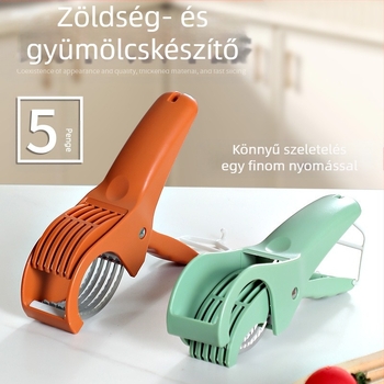 Határokon átnyúló új konyhai rozsdamentes acél zöldség- és gyümölcsszeletelő, multifunkcionális zöldségsaláta, gyümölcsszeletelő, gyümölcsszeletelő