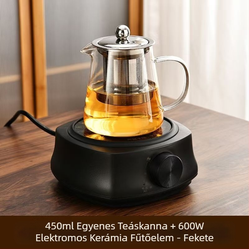 Magas hőmérsékletnek ellenálló üveg teáskanna szűrő teáskanna tea vízelválasztó csésze teáskészlet öltöny sütőbe forró teáskanna elektromos kerámia tűzhellyel