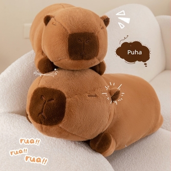 Új Capybara baba plüss játék lány alvópárna túlméretezett hosszú párna aranyos nagy párna
