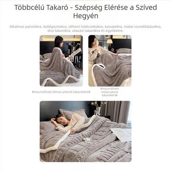 Kényelmes pamut bársony takaró Vastag korall bársony Téli szundikáló takaró Irodai légkondicionáló takaróhuzat Tejszín bársony takaró Kanapé takaró