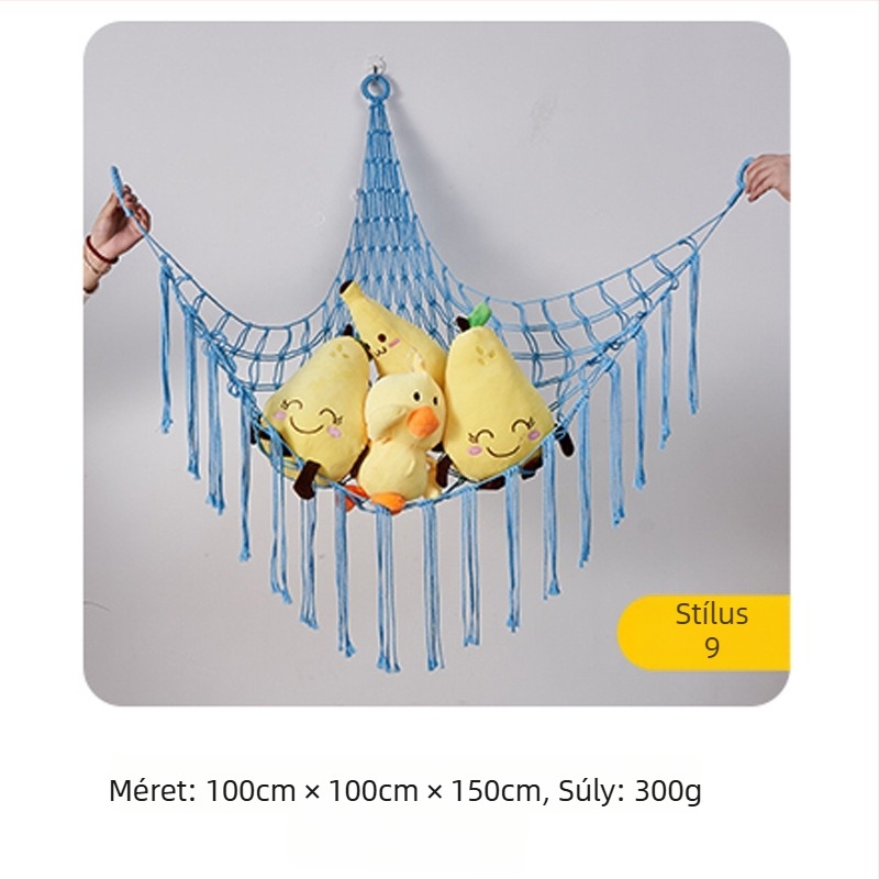 Játék függőágy háromszög háló táska határokon átnyúló forró bányászati játék függő tárolótáska plüss játék tárolóháló háromszög háló