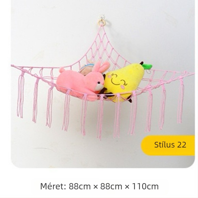 Játék függőágy háromszög háló táska határokon átnyúló forró bányászati játék függő tárolótáska plüss játék tárolóháló háromszög háló