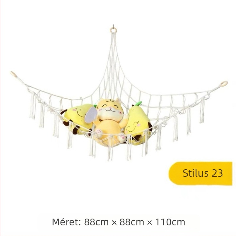 Játék függőágy háromszög háló táska határokon átnyúló forró bányászati játék függő tárolótáska plüss játék tárolóháló háromszög háló