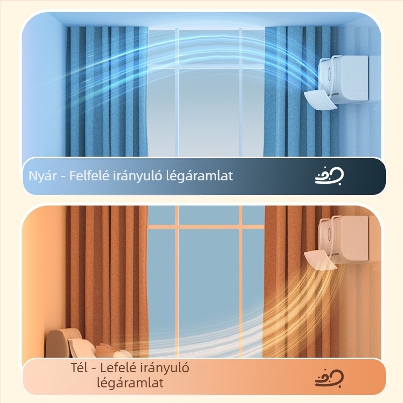 Behúzható, beszerelést nem igénylő klíma szélterelő Falra szerelhető klíma szélfüggöny Falra szerelhető univerzális, közvetlen sugárzás elleni szélterelő