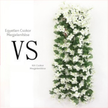 Esküvői lila fali dekoráció, utánzott virág rattan lakberendezés, hamis virágdekoráció, utánzott növény, hortenzia fali dekoráció, virág