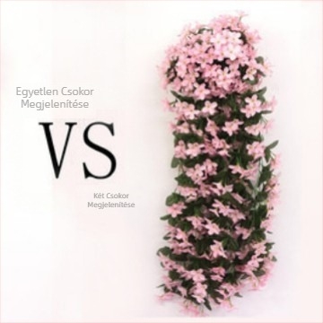 Esküvői lila fali dekoráció, utánzott virág rattan lakberendezés, hamis virágdekoráció, utánzott növény, hortenzia fali dekoráció, virág