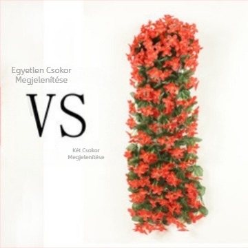 Esküvői lila fali dekoráció, utánzott virág rattan lakberendezés, hamis virágdekoráció, utánzott növény, hortenzia fali dekoráció, virág