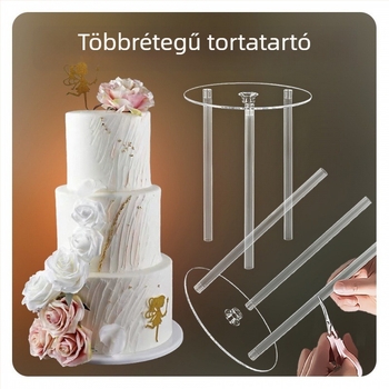 Torta halmozó állvány Többrétegű halmozó tömítés 4 hüvelykes 6 hüvelykes 8 hüvelykes 10 hüvelykes átlátszó tartókeret rosszul igazított felfüggesztett