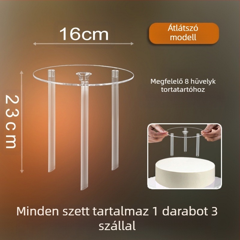 Torta halmozó állvány Többrétegű halmozó tömítés 4 hüvelykes 6 hüvelykes 8 hüvelykes 10 hüvelykes átlátszó tartókeret rosszul igazított felfüggesztett