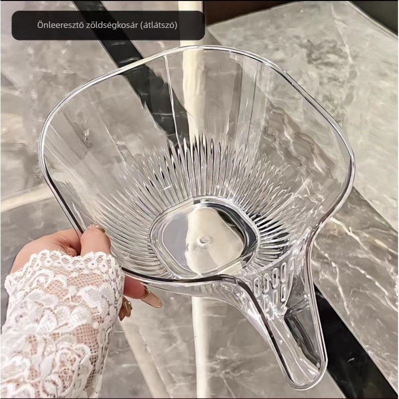 Multifunkcionális lefolyókosár, konyhai lefolyómedence, Amoy zöldségkosár, mosó, zöldségmedence, mosó rizsszűrő, gyümölcs- és zöldségtároló kosár, mosó gyümölcstányér