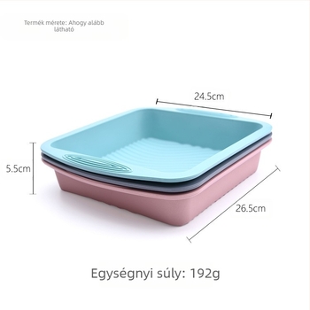 Határokon átnyúló négyzet alakú tortaforma háztartási szilikon torta sütőforma sütőforma magas hőmérsékletnek ellenálló légkeveréses sütőforma