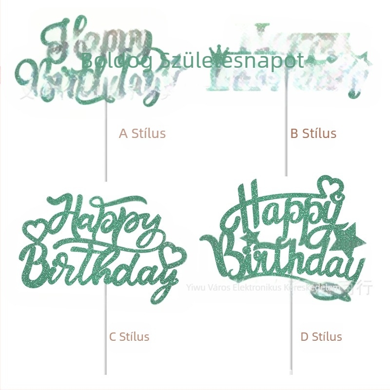 Születésnapi torta betét Torta tetejének betét Betűk Tortadíszítés Sütés Csomagolás Internetes hírességek elrendezése