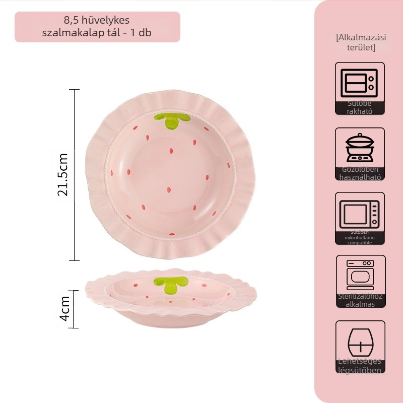 Epres ételek háztartási viselet aranyos étkészlet kreatív értékes tányér rizses ételek tálas viselet