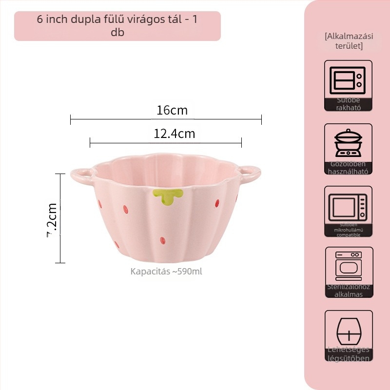 Epres ételek háztartási viselet aranyos étkészlet kreatív értékes tányér rizses ételek tálas viselet