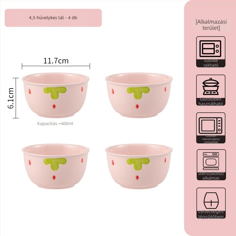 Epres ételek háztartási viselet aranyos étkészlet kreatív értékes tányér rizses ételek tálas viselet