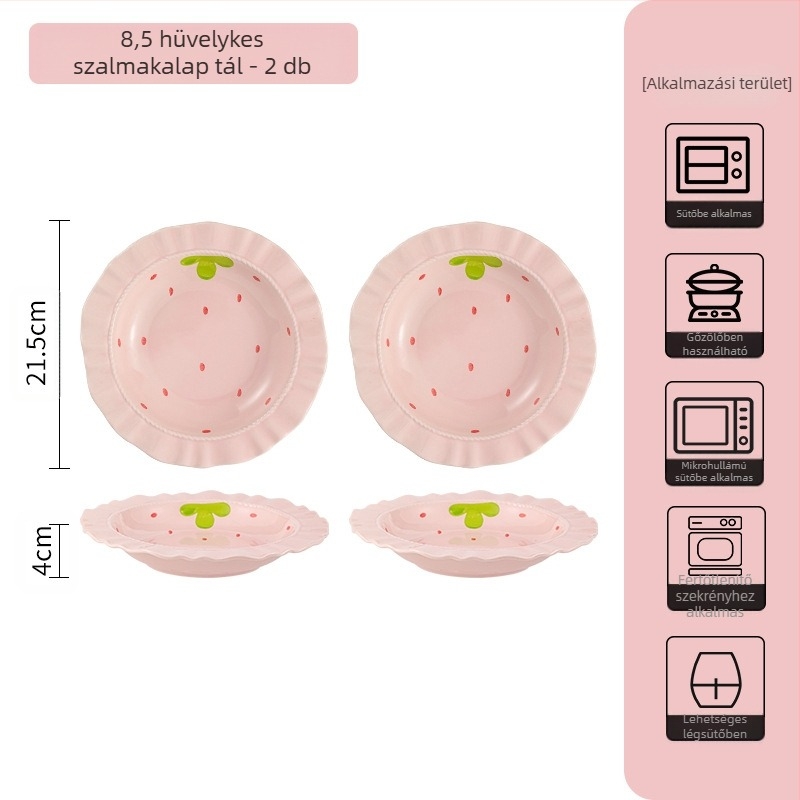 Epres ételek háztartási viselet aranyos étkészlet kreatív értékes tányér rizses ételek tálas viselet