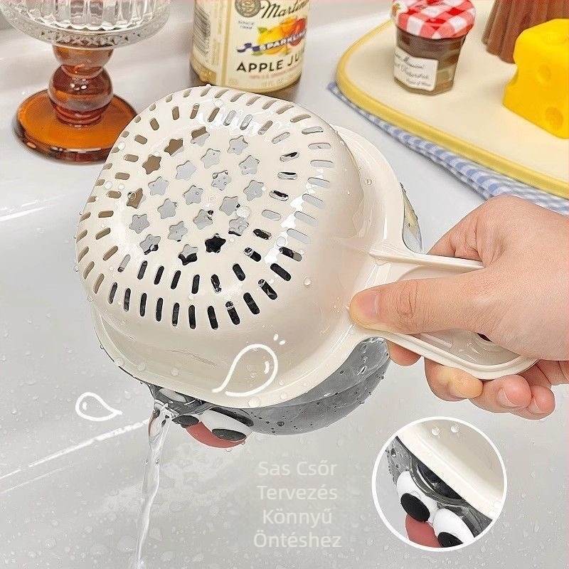 Mosogató lefolyó tárolóállvány Nyereg típusú, kétrétegű, kétrekeszes, medence akasztós kosár, tárolókosár, konyhai kellékek tárolóállvány