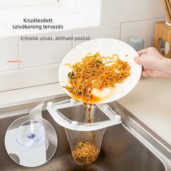 Konyhai mosogató önálló lefolyózsák eldobható maradék levesmaradék zsák szemeteszsák blokkolásgátló szűrőzsák