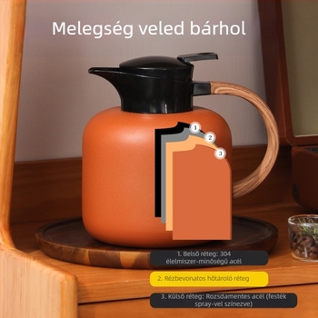 Tea vákuumos kanna kétrétegű hőszigeteléssel, forrázásgátló termosz nagy kapacitású hőtartó palack kiváló minőségű ajándékok