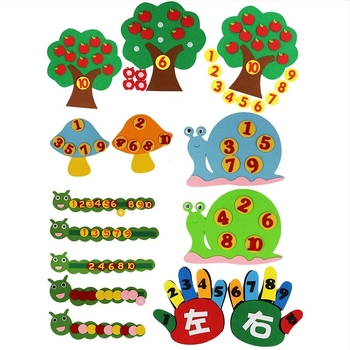 Óvodai játékterem sarokjátékok Házi készítésű digitális oktatójátékok Tanítási segédeszközök Nem szőtt filc Kézzel készített anyagok