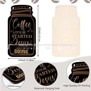 Határokon átnyúló 2 Vintage Divat Klasszikus Fa Kávé Betű Logó Otthon Konyha Dekoráció Rusztikus Fa Listázás