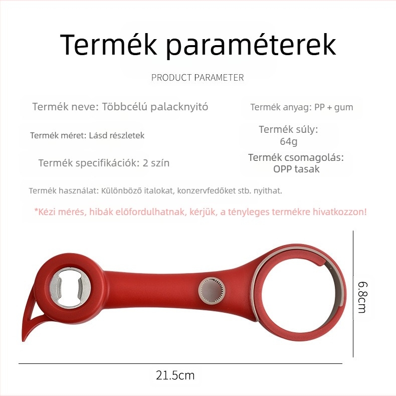 Nagykereskedelmi műanyag négy az egyben palacknyitó kreatív csavaros kupakkal nyitott sörnyitó konzervdobozok háztartási multifunkcionális palacknyitó
