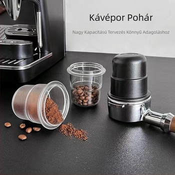 Olasz kávéfőző por csatlakozó vizuális porpohár műanyag por csatlakozó légyvédő por 58 mm-es kávébab mérőpohár