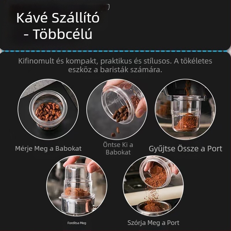 Olasz kávéfőző por csatlakozó vizuális porpohár műanyag por csatlakozó légyvédő por 58 mm-es kávébab mérőpohár