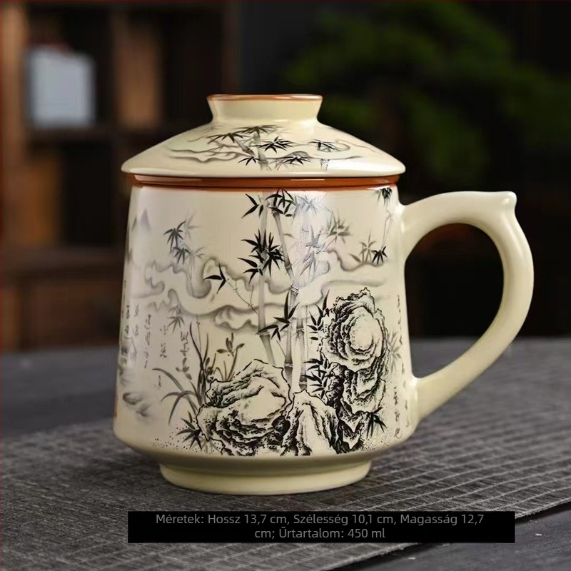 Ru kemence teáscsésze találkozó személyes irodai csésze teaszétválasztó csésze kiváló minőségű kerámia szűrő illatos teáscsésze ajándékdoboz