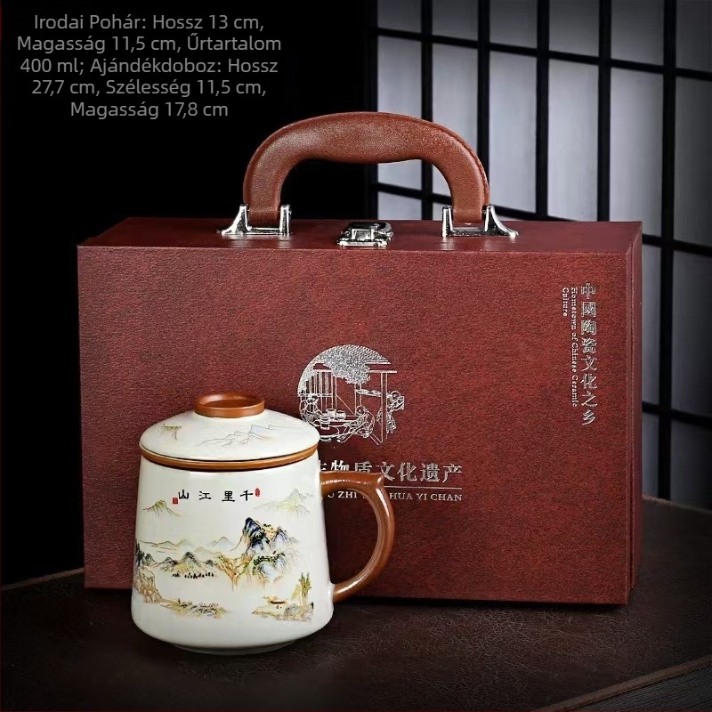 Ru kemence teáscsésze találkozó személyes irodai csésze teaszétválasztó csésze kiváló minőségű kerámia szűrő illatos teáscsésze ajándékdoboz