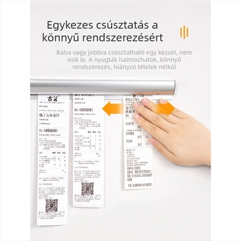 Kis jegytartós konyhai kártyalista elvitelre, éttermi jegytartó betét, alumínium ötvözetből készült, egyetlen klipszes konyhai jegytartó