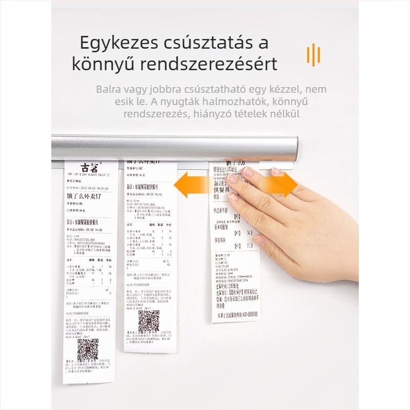 Kis jegytartós konyhai kártyalista elvitelre, éttermi jegytartó betét, alumínium ötvözetből készült, egyetlen klipszes konyhai jegytartó