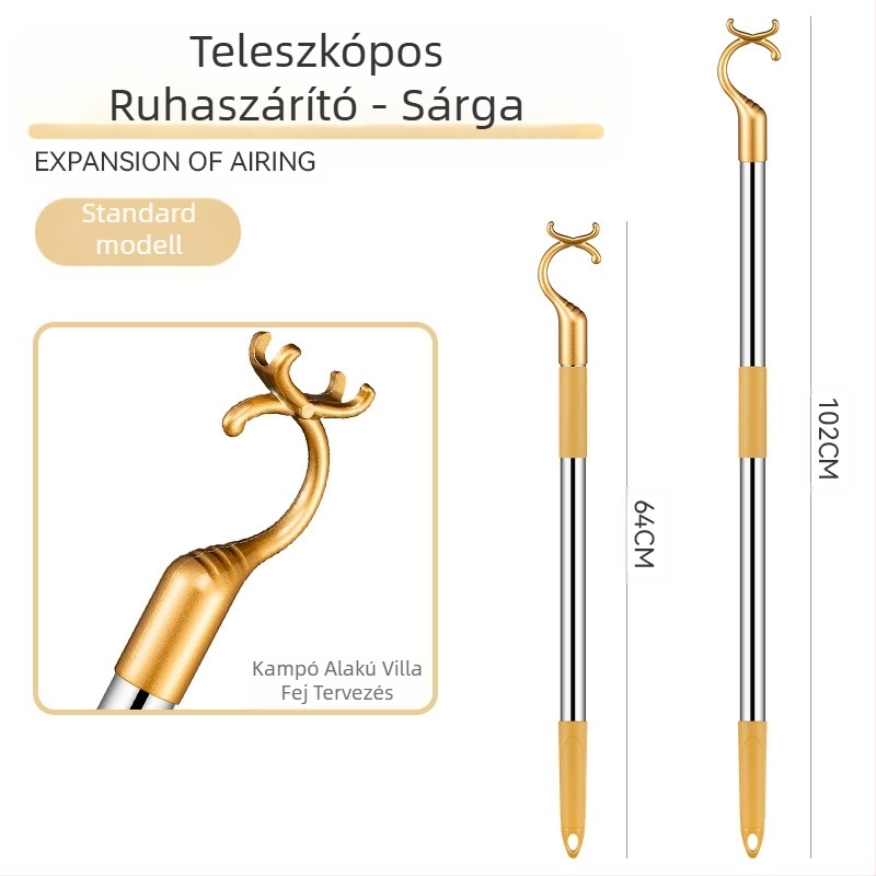 Erkélyes rozsdamentes acél ruhavilla, visszahúzható ruhaszárító rúd, megvastagított, megvastagított ruhavilla, ruhaszárító rúd, meghosszabbított ruhaszárító rúd nagykereskedelem