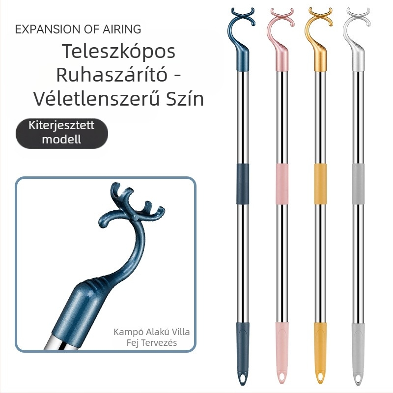Erkélyes rozsdamentes acél ruhavilla, visszahúzható ruhaszárító rúd, megvastagított, megvastagított ruhavilla, ruhaszárító rúd, meghosszabbított ruhaszárító rúd nagykereskedelem