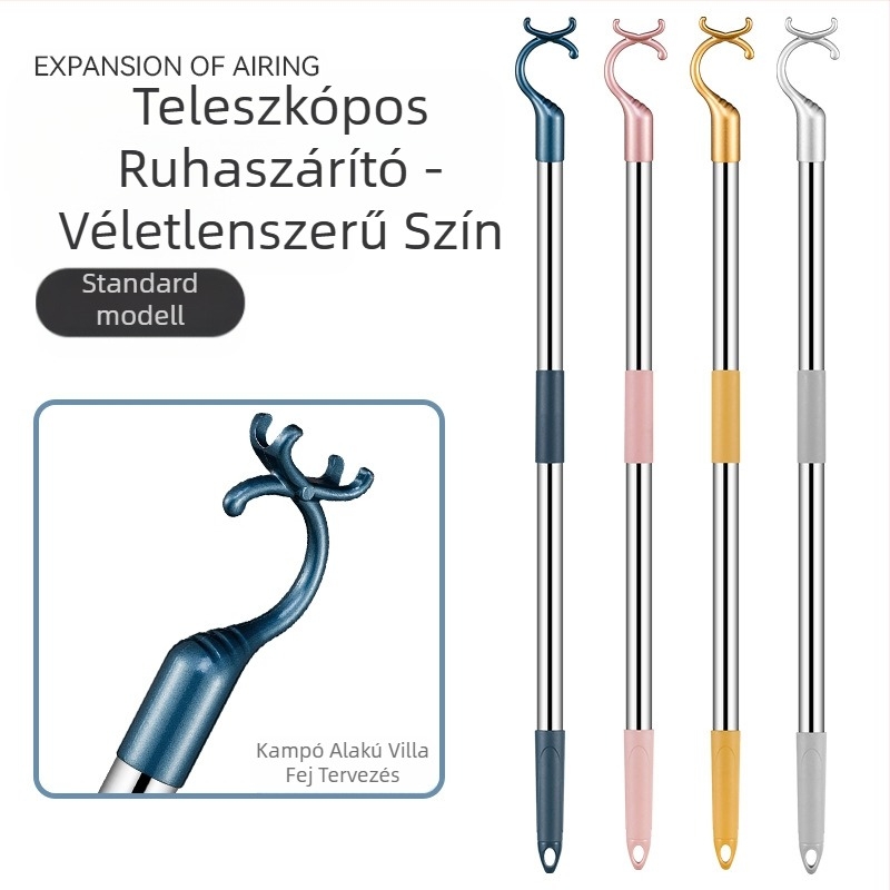 Erkélyes rozsdamentes acél ruhavilla, visszahúzható ruhaszárító rúd, megvastagított, megvastagított ruhavilla, ruhaszárító rúd, meghosszabbított ruhaszárító rúd nagykereskedelem