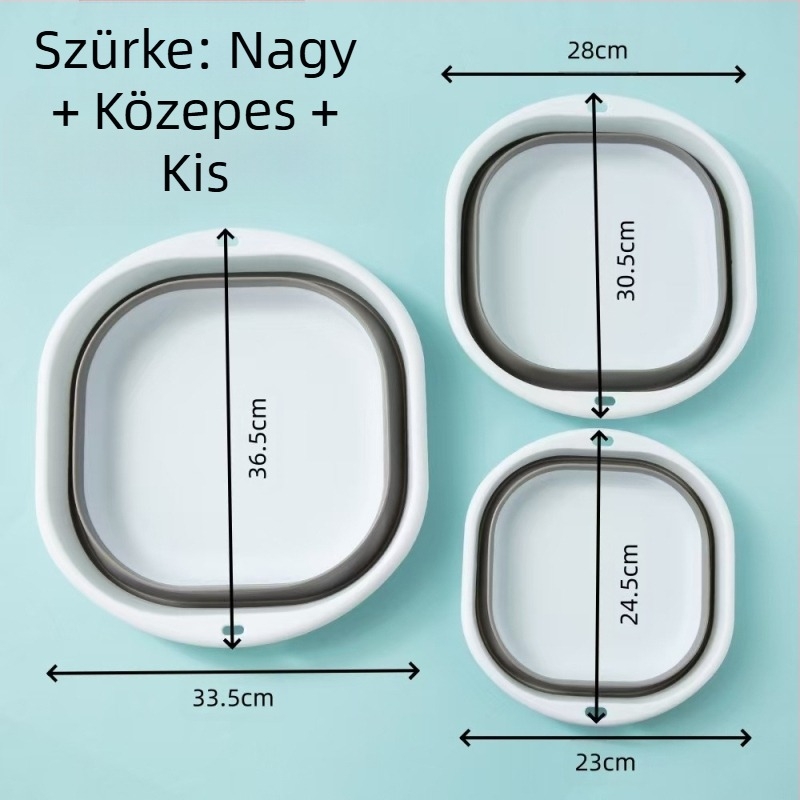 Összecsukható mosdó kollégiumi használatra diák baba arcmosó hordozható utazó kompressziós vízmedence háztartási téglalap alakú