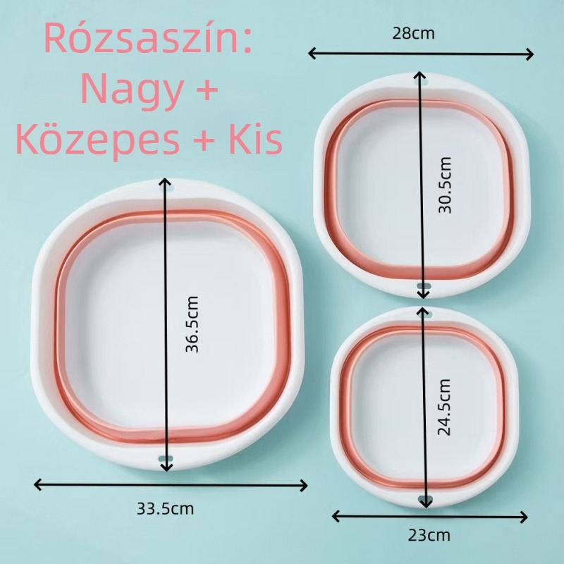Összecsukható mosdó kollégiumi használatra diák baba arcmosó hordozható utazó kompressziós vízmedence háztartási téglalap alakú