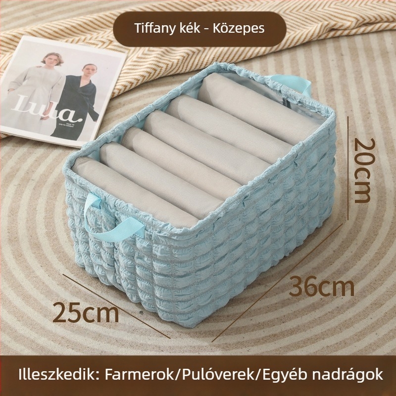 Ruhatároló doboz Otthoni ruhák Réteges műtárgy Ruhák Nadrágok Szervező Kosár Szövet Összecsukható Tárolódoboz