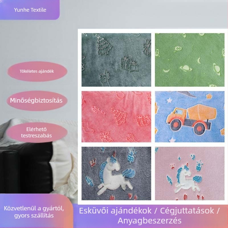 Flanel világító takaró nyomtatás négy évszak irodai ebédszünet takaró térdtakaró sáltakaró ajándék takaró