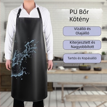 Határokon átnyúló PU bőr kötény, vízálló és olajálló vízi termékek, speciális kopásálló munkaruhák, megnövelt és meghosszabbított kötény férfiaknak és nőknek